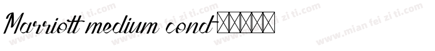 Marriott medium cond字体转换